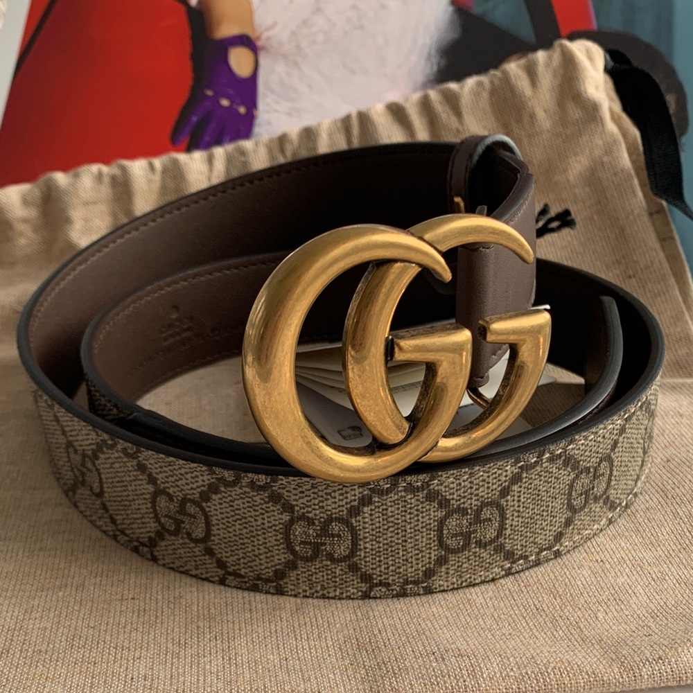 🔥🔥🔥 Gucci Mormont brown leather belt NEW AUTHENTIC 🔥🔥🔥